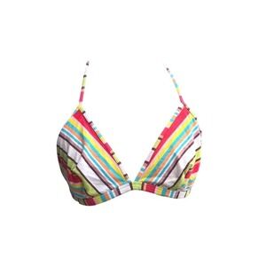 Xhilartion  Multicoloured striped halter bikini top